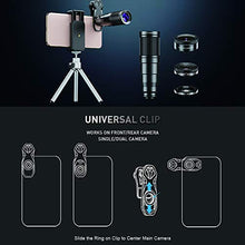 Load image into Gallery viewer, Apexel Phone Lens Kits-22x Telephoto Lens/205°Fisheye Lens/120°Wide Angle Lens&20x Macro Lens/Tripod and Remote Shutter Works with iPhone 11 Plus X XS XR Samsung Huawei