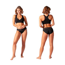 Load image into Gallery viewer, Leak Proof Bikini: Light-Medium Discharge Protection | Period Panties/Menstrual & Postpartum Underwear (LARGE, 2 PACK: BLACK)
