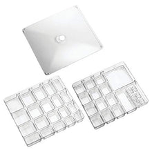 Load image into Gallery viewer, mDesign Stackable Plastic Storage Jewelry Box - 2 Organizer Trays with Lid for Drawer, Dresser, Vanity - Holds Necklaces, Bracelets, Bangles, Rings, Earrings - 3 Pieces - Clear