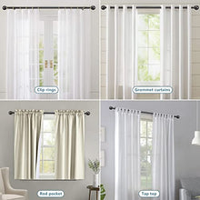 Load image into Gallery viewer, Adjustable Curtain Rod Set -1 inch Black Curtain Rods, Large Window Curtain Rod and Bracket,1 inch Drapery Rods for Bedroom,Kitchen,Sliding Glass Door (34-100”)