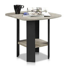 Load image into Gallery viewer, FURINNO Simple Design End Table, 2-Pack, French Oak Grey/Black