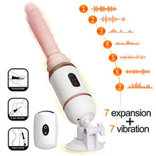 Load image into Gallery viewer, jiooq066 Lifelike Medical Grade Silicone Di-ck with 7 Frequency Vibration for Personal Care, Wand Massager with Heating Function, Portable Size, USB Charging,Waterproof Tshirt