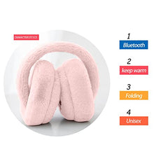 Load image into Gallery viewer, MatureGirl Winter Warm Velvet Bluetooth Headset, Unisex Wireless Stereo Gaming Headphones Head-Mounted Earphones Music Computer Game Over Ear Headphones for Kids Adult (Pink)