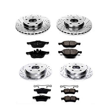 Load image into Gallery viewer, Power Stop K5977 Front and Rear Z23 Carbon Fiber Brake Pads with Drilled & Slotted Brake Rotors Kit