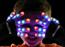 Load image into Gallery viewer, The Noodley Kids Toys for Boys LED Light Up Gloves and Flashing Shoelaces Toy for Autistic Children Cosplay Halloween Costume Stocking Stuffers Ages 4 5 6 7 (Small, Black)