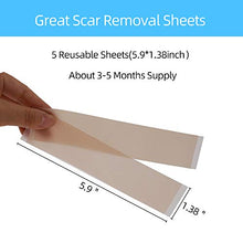 Load image into Gallery viewer, Silicone Scar Removal Sheets 5 Month Supply,Reduce C-Section Stretch Mark Acne Burn Keloid Surgery Scars,Soft Adhesive Fabric Strips, 5.9"x1.38", 5 Reusable Sheets