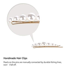 Load image into Gallery viewer, 15 PCS Pearls Hair Clips-Cehomi Fashion Korean Style Acrylic Resin Hair Barrettes Hair Clip Hairpins for Women and Ladies Girls Headwear Styling Tools Hair Accessories