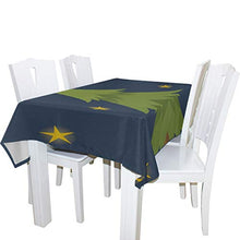 Load image into Gallery viewer, senya Christmas Tree Star Square Tablecloth for Kitchen Dining Room Party Table Cover Home Decor 60"(W) x 60"(L)