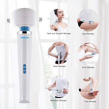 Load image into Gallery viewer, Helisun Magic Massager Rechargeable Cordless Wand Massager USB Charging 8 Speeds and 20 Frequencies Handheld Electric Back Massagers for Neck and Back Quiet