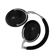 Load image into Gallery viewer, Paww WaveSound 2.1 Wireless Bluetooth Over-The-Ear Foldable Headphones - Headset with Mic, aptX Low Latency (34 ms) / Super-Fast Audio for PC Gaming, TV, Wired Mode / 16-Hour Playtime (Black/Silver)