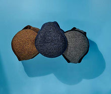 Load image into Gallery viewer, 180s Men's American Wool Behind the Head Ear Warmer (Gray/Black Herringbone)