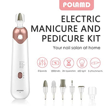 Load image into Gallery viewer, Professional Manicure Pedicure Kit, Electric Nail File Set, Cordless Electric Nail Drill Machine, 5 Speeds Hand Foot Care Tool for Nail Grind Trim Polish
