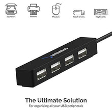 Load image into Gallery viewer, Sabrent 4 Port Portable USB 2.0 Hub (9.5" Cable) for Ultra Book, MacBook Air, Windows 8 Tablet PC (HB-MCRM)