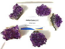 Load image into Gallery viewer, CircuitOffice 5 Pieces (About 1-2") Raw Natural Purple Amethyst Crystal Cluster Geode from Uruguay, Gemstone Specimen for Healing, Reiki, Chakra, Meditation and Wicca