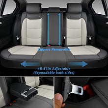 Load image into Gallery viewer, Coverado Seat Covers, Breathable Faux Leather Car Seat Cushions with Lumbar Support, Universal Auto Accessories Full Set Fit for Most Cars, Sedans, SUVs and Trucks, Gray