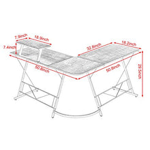 Load image into Gallery viewer, Mr IRONSTONE L-Shaped Desk 50.8" Computer Corner Desk, Home Gaming Desk, Office Writing Workstation with Large Monitor Stand, Space-Saving, Easy to Assemble, Black