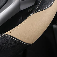 Load image into Gallery viewer, Leather Car Steering Wheel Cover, Non-Slip Car Wheel Cover Protector Breathable Microfiber Leather Universal Fit for Most Cars(Beige)