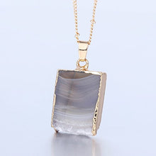 Load image into Gallery viewer, Bonnie 24 inch Agate Stone Crystal Pendant Necklace Natural Stone Handmade Jewelry (5)