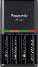 Load image into Gallery viewer, Panasonic K-KJ55K3A4BA Advanced 4 Hour Quick Battery Charger with 4AAA eneloop pro High Capacity Rechargeable Batteries