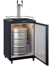 Load image into Gallery viewer, Kegco Keg Dispenser, 2 Faucet, Black