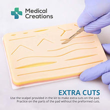 Load image into Gallery viewer, Suture Practice Kit by Medical Creations - with Suturing Video Series by Board-Certified Surgeon and Ebook Training Guide - Silicone Suturing Pad with Tool Kit - for any Student in the Medical Field
