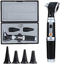 Load image into Gallery viewer, Otoscope Kit,Professional Diagnostic Ear Care Tool with 2.5V Halogen Light, 3X Magnification, 4 Speculum Tips Size - for Children, Adults, Pets, etc.
