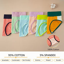 Load image into Gallery viewer, INNERSY Teen Girls Underwear Cotton Stretch Briefs Comfy Mid Rise Panties 6 Pack (12-14 Years, Bright Colors)