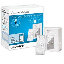 Load image into Gallery viewer, Lutron Caseta Wireless Single-Pole/3-Way Smart Lighting Lamp Dimmer and Remote Kit | P-PKG1P-WH-R | White