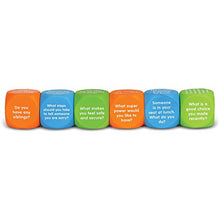 Load image into Gallery viewer, Learning Resources Let's Talk! Cubes, Conversation Cubes, SEL & Autism Therapy, Foam Cubes, 6 Cubes with 36 Prompts, Ages 5+