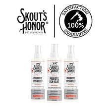 Load image into Gallery viewer, SKOUT'S HONOR: Probiotic Itch Relief Spray for Dogs & Cats - Anti-Itch Spray with Oatmeal - 8 fl oz - Soothes and Hydrates Itchy, Irritated Skin - Hypoallergenic - Non-Medicated - Long-Lasting Relief