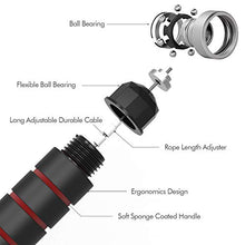 Load image into Gallery viewer, FITFORT Jump Rope, Tangle-Free Rapid Speed Jumping Rope Cable with Ball Bearings for Women, Men, and Kids, Adjustable Steel Jump Rope Workout with Foam Handles for Fitness, Home Exercise & Slim Body