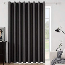 Load image into Gallery viewer, MIULEE Grey Blackout Curtain for Living Room Sliding Glass Door Vertical Blind for Room Darkening Extra Wide Window Drapes Grommet Top Room Divider Panel for Bedroom/Patio 1 PC 100 x 84 Inch
