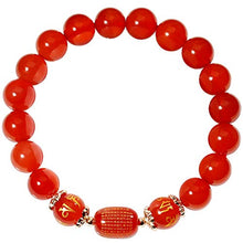 Load image into Gallery viewer, Jewever Natural Agate Elastic Bracelets 10mm Bead Feng Shui Wealth Lucky Charm for Men Women Jewelery