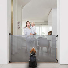 Load image into Gallery viewer, EasyBaby Products Extra Wide and Extra Tall Indoor Outdoor Retractable Baby Gate Extends up to 71" Wide, 39.3" (100cm) Tall, Grey