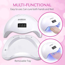 Load image into Gallery viewer, UV LED Nail Lamp, SUNUV UV LED Nail Polish Dryer Gel Machine for Manicure and Pedicure with Sensor and 4 Timers 36W SUN5