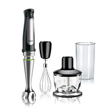 Load image into Gallery viewer, Braun MQ7035X 3-in-1 Immersion Hand, Powerful 500W Stainless Steel Stick Blender Variable Speed + 2-Cup Food Processor, Whisk, Beaker, Faster, Finer Blending, MultiQuick