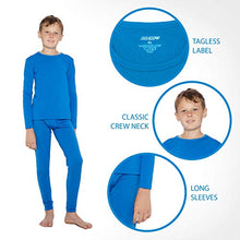 Load image into Gallery viewer, Rocky Thermal Underwear for Boys Fleece Lined Thermals Kids Base Layer Long John Set (Red - Small)