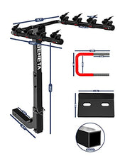 Load image into Gallery viewer, Bike Rack for Car, BENETA Bicycle Car Rack with 2'' Hitch Tightener, Heavy Duty 4 Bike Hitch Mount Rack Foldable Swing Down Bike Carrier Rack for Car, Truck, SUV and Minivan - 4 Bike