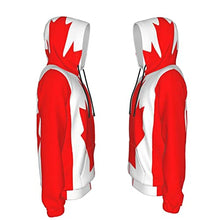 Load image into Gallery viewer, Canada Flag Print Hoodies Kids 3D Print Sweatshirts Long Sleeve Pullover Hoodies with Pocket for Teen Boys and Girls Black