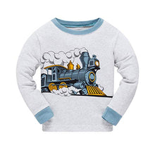 Load image into Gallery viewer, Little Boys Pajamas for Toddler Clothes Set Train Truck Sleepwear Long Sleeve 100% Cotton 2 Piece Kids Pjs Size 1-10 Years