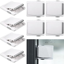 Load image into Gallery viewer, 8 Pieces Sliding Glass Door Child Lock, Child Proof Window Sliding Door Lock, Child Safety Slide Window Locks for Kids Proof Patio Closet Doors No Drilling Tools Needed