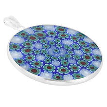 Load image into Gallery viewer, GlassOfVenice Murano Glass Millefiori Pendant in Silver Frame 1-1/2"