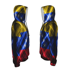 Load image into Gallery viewer, Venezuela Flag5 Print Hoodies Kids 3D Print Sweatshirts Long Sleeve Pullover Hoodies with Pocket for Teen Boys and Girls Black