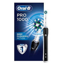 Load image into Gallery viewer, Oral-B 1000 CrossAction Electric Toothbrush, Black, Powered by Braun