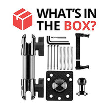 Load image into Gallery viewer, TACKFORM Tomahawk Phone Mount with 4.75" Arm and AMPS Mounting Base | 20mm Ball and Socket System