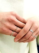 Load image into Gallery viewer, Teeny Tiny Stacking Sterling Silver Ring By Hannah Design Personalized Ring *shipping daily!*