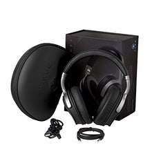 Load image into Gallery viewer, Paww WaveSound 2.1 Wireless Bluetooth Over-The-Ear Foldable Headphones - Headset with Mic, aptX Low Latency (34 ms) / Super-Fast Audio for PC Gaming, TV, Wired Mode / 16-Hour Playtime (Black/Silver)