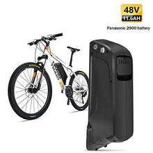 Load image into Gallery viewer, Sunbond EBike Battery 48V 11.6AH Lithium ion Rechargeable Battery with USB Port (Black), with Charger, Electric Bicycle Battery Pack Electric Bicycle Battery, Motorcycle Bicycle Batteries