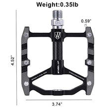 Load image into Gallery viewer, AOIEORD MTB Bike Pedals, 3 Sealed Bearing Cycling Non-Slip Bicycle Pedals, Ultralight Aluminum Alloy 9/16 Road BMX Pedals Flat Platform Pedal