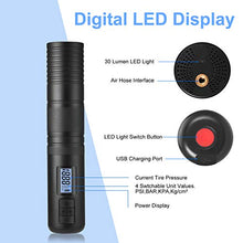 Load image into Gallery viewer, SEDISON Portable Air Compressor Pump: Rechargeable Mini Tire Inflator LCD Display & Emergency LED Light 150 PSI Wireless Electric Air Compressor for Bicycle Motorcycle Tires Ball and Other Inflatables
